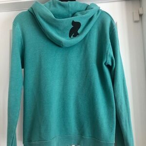 FREECITY Blue Zip Up Hoodie Sweatshirt Unisex Sz 2 (M)